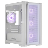 Корпус Powercase Alisio Micro X4W V2 LE, Tempered Glass, 4х 120mm ARGB PWM fans, белый, mATX  (CAMCXW-A4-LE)