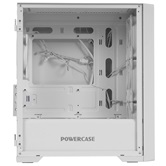Корпус Powercase Alisio Micro X4W V2 LE, Tempered Glass, 4х 120mm ARGB PWM fans, белый, mATX  (CAMCXW-A4-LE)