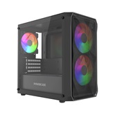Корпус Powercase Mistral Micro A3B ARGB V2, Tempered Glass, 2x 140mm ARGB PWM+1x 120mm ARGB PWM, чёрный, mATX  (CMMAB-A3-V2)