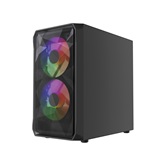 Корпус Powercase Mistral Micro A3B ARGB V2, Tempered Glass, 2x 140mm ARGB PWM+1x 120mm ARGB PWM, чёрный, mATX  (CMMAB-A3-V2)