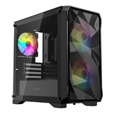 Корпус Powercase Mistral Micro A3B ARGB V2, Tempered Glass, 2x 140mm ARGB PWM+1x 120mm ARGB PWM, чёрный, mATX  (CMMAB-A3-V2)