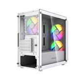 Корпус Powercase Mistral Micro A3W ARGB V2, Tempered Glass, 2x 140mm ARGB PWM+1x 120mm ARGB PWM, белый, mATX  (CMMAW-A3-V2)