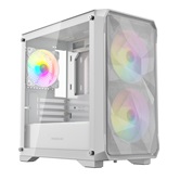 Корпус Powercase Mistral Micro A3W ARGB V2, Tempered Glass, 2x 140mm ARGB PWM+1x 120mm ARGB PWM, белый, mATX  (CMMAW-A3-V2)