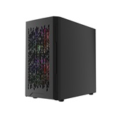 Корпус Powercase Mistral Micro D3B ARGB V2, Tempered Glass, 2x 140mm ARGB PWM+1x 120mm ARGB PWM, чёрный, mATX  (CMMDB-A3-V2)