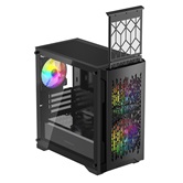 Корпус Powercase Mistral Micro D3B ARGB V2, Tempered Glass, 2x 140mm ARGB PWM+1x 120mm ARGB PWM, чёрный, mATX  (CMMDB-A3-V2)