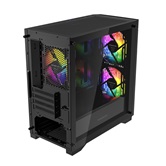 Корпус Powercase Mistral Micro D3B ARGB V2, Tempered Glass, 2x 140mm ARGB PWM+1x 120mm ARGB PWM, чёрный, mATX  (CMMDB-A3-V2)