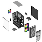 Корпус Powercase Mistral Micro D3B ARGB V2, Tempered Glass, 2x 140mm ARGB PWM+1x 120mm ARGB PWM, чёрный, mATX  (CMMDB-A3-V2)