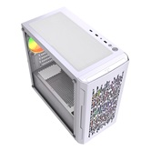 Корпус Powercase Mistral Micro D3W ARGB V2, Tempered Glass, 2x 140mm ARGB PWM+1x 120mm ARGB PWM, белый, mATX  (CMMDW-A3-V2)