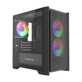 Корпус Powercase Alisio Micro Z3B ARGB V2, Tempered Glass, 3x 120mm ARGB fan, чёрный, mATX  (CAMZB-A3-V2)
