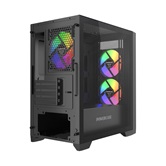 Корпус Powercase Alisio Micro Z3B ARGB V2, Tempered Glass, 3x 120mm ARGB fan, чёрный, mATX  (CAMZB-A3-V2)
