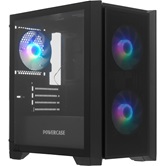 Корпус Powercase Alisio Micro Z3B ARGB V2, Tempered Glass, 3x 120mm ARGB fan, чёрный, mATX  (CAMZB-A3-V2)