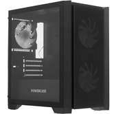 Корпус Powercase Alisio Micro Z3B ARGB V2, Tempered Glass, 3x 120mm ARGB fan, чёрный, mATX  (CAMZB-A3-V2)