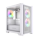 Корпус Powercase Alisio Micro Z3W ARGB V2, Tempered Glass, 3x 120mm ARGB fan, белый, mATX  (CAMZW-A3-V2)
