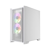 Корпус Powercase Alisio Micro Z3W ARGB V2, Tempered Glass, 3x 120mm ARGB fan, белый, mATX  (CAMZW-A3-V2)