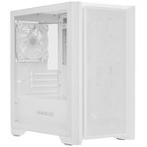 Корпус Powercase Alisio Micro Z3W ARGB V2, Tempered Glass, 3x 120mm ARGB fan, белый, mATX  (CAMZW-A3-V2)