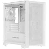 Корпус Powercase Alisio Micro Z3W ARGB V2, Tempered Glass, 3x 120mm ARGB fan, белый, mATX  (CAMZW-A3-V2)