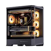 Корпус JONSBO D400 Black, TG (aquarium), mini-ITX, mATX, ATX, черный