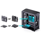 Корпус JONSBO D400 Black, TG (aquarium), mini-ITX, mATX, ATX, черный