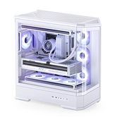 Корпус JONSBO D400 White, TG (aquarium), mini-ITX, mATX, ATX, белый