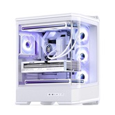Корпус JONSBO D400 White, TG (aquarium), mini-ITX, mATX, ATX, белый