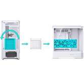 Корпус JONSBO D400 White, TG (aquarium), mini-ITX, mATX, ATX, белый