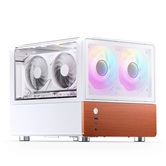 Корпус JONSBO V12 White, TG (aquarium), 2x120mm ARGB Fan, mini-ITX, mATX, белый