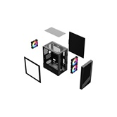 Корпус Powercase Mistral Micro A12B, Tempered Glass, 3x120mm FRGB fan, чёрный, mATX  (CMMA12B-L3)