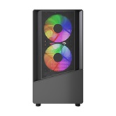 Корпус Powercase Mistral Micro A15B, Tempered Glass, 3x120mm FRGB fan, чёрный, mATX  (CMMA15B-L3)