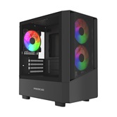 Корпус Powercase Mistral Micro A15B, Tempered Glass, 3x120mm FRGB fan, чёрный, mATX  (CMMA15B-L3)