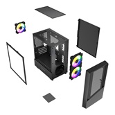 Корпус Powercase Mistral Micro A15B, Tempered Glass, 3x120mm FRGB fan, чёрный, mATX  (CMMA15B-L3)