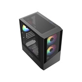 Корпус Powercase Mistral Micro A15B, Tempered Glass, 3x120mm FRGB fan, чёрный, mATX  (CMMA15B-L3)