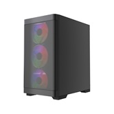Корпус Powercase Mistral Micro A13B, Tempered Glass, 4x120mm FRGB fan, чёрный, mATX  (CMMA13B-L4)