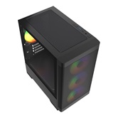 Корпус Powercase Mistral Micro A13B, Tempered Glass, 4x120mm FRGB fan, чёрный, mATX  (CMMA13B-L4)
