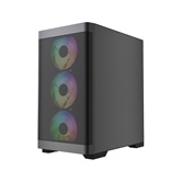 Корпус Powercase Mistral Micro A13B, Tempered Glass, 4x120mm FRGB fan, чёрный, mATX  (CMMA13B-L4)
