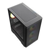 Корпус Powercase Mistral Micro A13B, Tempered Glass, 4x120mm FRGB fan, чёрный, mATX  (CMMA13B-L4)
