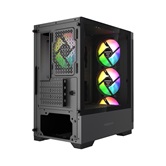 Корпус Powercase Mistral Micro A13B, Tempered Glass, 4x120mm FRGB fan, чёрный, mATX  (CMMA13B-L4)