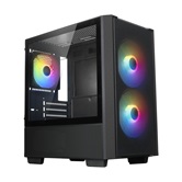 Корпус XASTRA  A400M 3FRGB Black mATX/Mesh /Screwless TG+Mesh/2x140mm+1x120mm FC FRGB fans/ A400M-2FC14F-1FC12F