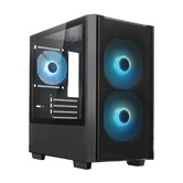 Корпус XASTRA  A400M 3ARGB-C6 Black mATX/ Mesh/ Screwless TG+Mesh/2x140mm + 1x120mm FC ARGB PWM fans/Argb+PWM HUB 6port/ A400M-2FC14A-1FC12A-C6