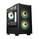 Корпус XASTRA  A400M 3ARGB-C6 Black mATX/ Mesh/ Screwless TG+Mesh/2x140mm + 1x120mm FC ARGB PWM fans/Argb+PWM HUB 6port/ A400M-2FC14A-1FC12A-C6