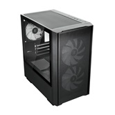 Корпус XASTRA  A400M 3ARGB-C6 Black mATX/ Mesh/ Screwless TG+Mesh/2x140mm + 1x120mm FC ARGB PWM fans/Argb+PWM HUB 6port/ A400M-2FC14A-1FC12A-C6