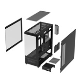 Корпус XASTRA Q500M-0F Black mATX/Aquarium/Screewless/no fans/ Q500M-0F