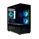 Корпус XASTRA Q500M 6ARGB-C10-UC Black mATX/Aquarium/Screewless/ 6x120mm ARGB PWM FM fans/Argb+PWM HUB 10port/ Type-C/ Q500M-6FM12A-C10-UC