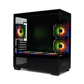 Корпус XASTRA Q500M 6ARGB-C10-UC Black mATX/Aquarium/Screewless/ 6x120mm ARGB PWM FM fans/Argb+PWM HUB 10port/ Type-C/ Q500M-6FM12A-C10-UC