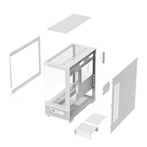 Корпус XASTRA Q500M-0F White mATX/Aquarium/Screewless/no fans/ Q500M-0F-WH