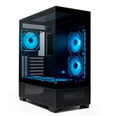 Корпус XASTRA Q500 6ARGB-C10-UC Black ATX/Aquarium/Screewless/ 6x120mm ARGB PWM FM fans/Argb+PWM HUB 10port/ Type-C/ Q500-6FM12A-C10-UC