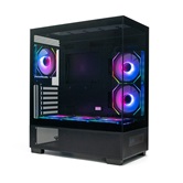 Корпус XASTRA Q500 6ARGB-C10-UC Black ATX/Aquarium/Screewless/ 6x120mm ARGB PWM FM fans/Argb+PWM HUB 10port/ Type-C/ Q500-6FM12A-C10-UC