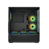 Корпус XASTRA Q500 6ARGB-C10-UC Black ATX/Aquarium/Screewless/ 6x120mm ARGB PWM FM fans/Argb+PWM HUB 10port/ Type-C/ Q500-6FM12A-C10-UC