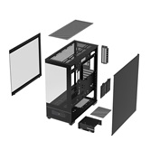 Корпус XASTRA Q500 6ARGB-C10-UC Black ATX/Aquarium/Screewless/ 6x120mm ARGB PWM FM fans/Argb+PWM HUB 10port/ Type-C/ Q500-6FM12A-C10-UC