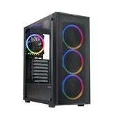 Корпус XASTRA  A300 4FRGB  Black ATX/Mesh/ full-size TG / 4x120mm FR120-FRGB fans/ A300-4FR12F