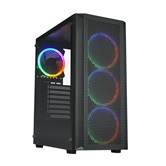 Корпус XASTRA  A311 4FRGB  Black ATX/Mesh/ full-size TG / 4x120mm FR120-FRGB fans/ A311-4FR12F